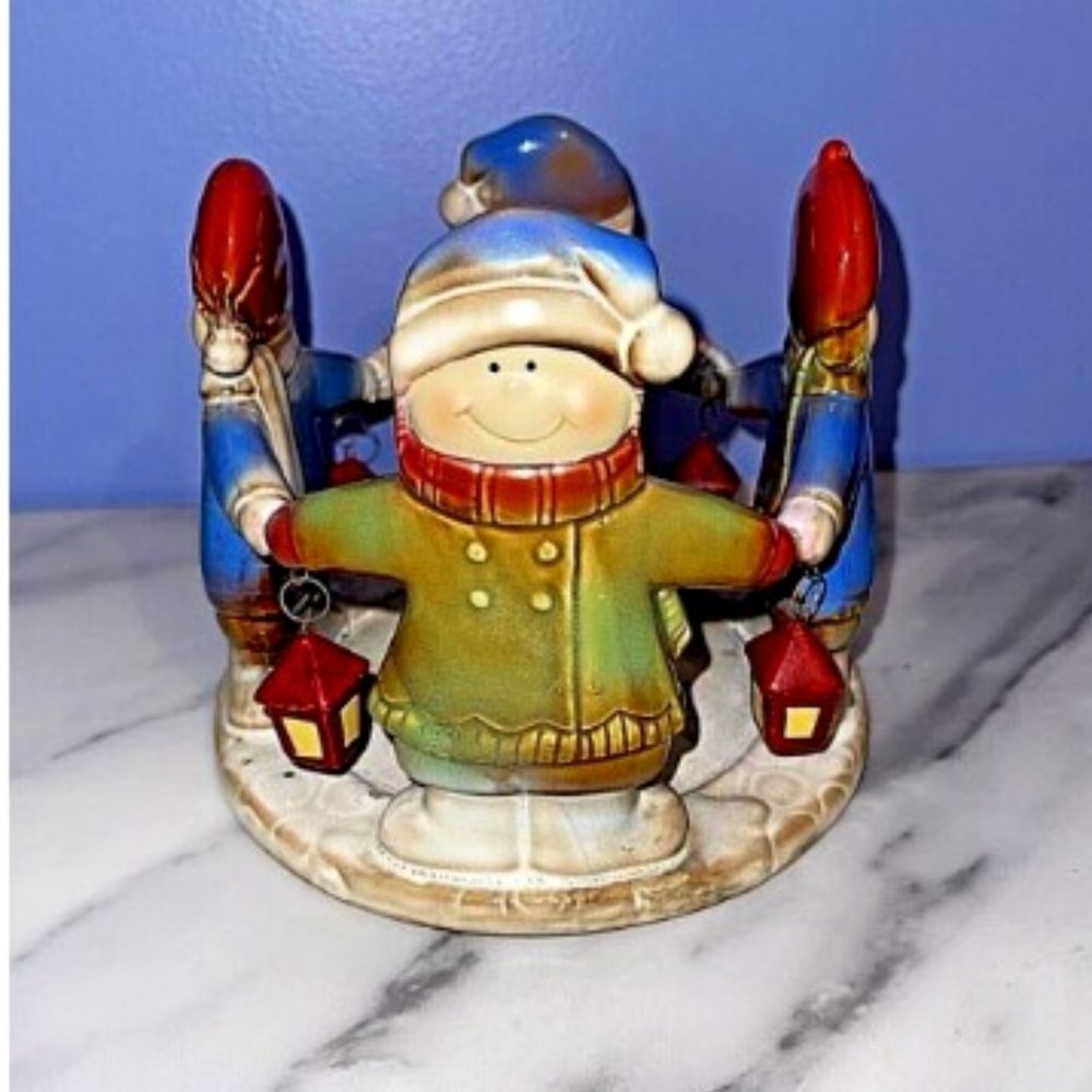 Coyne's & Co - Christmasville Candle Holder - Caroling Children by Ronnie Walter